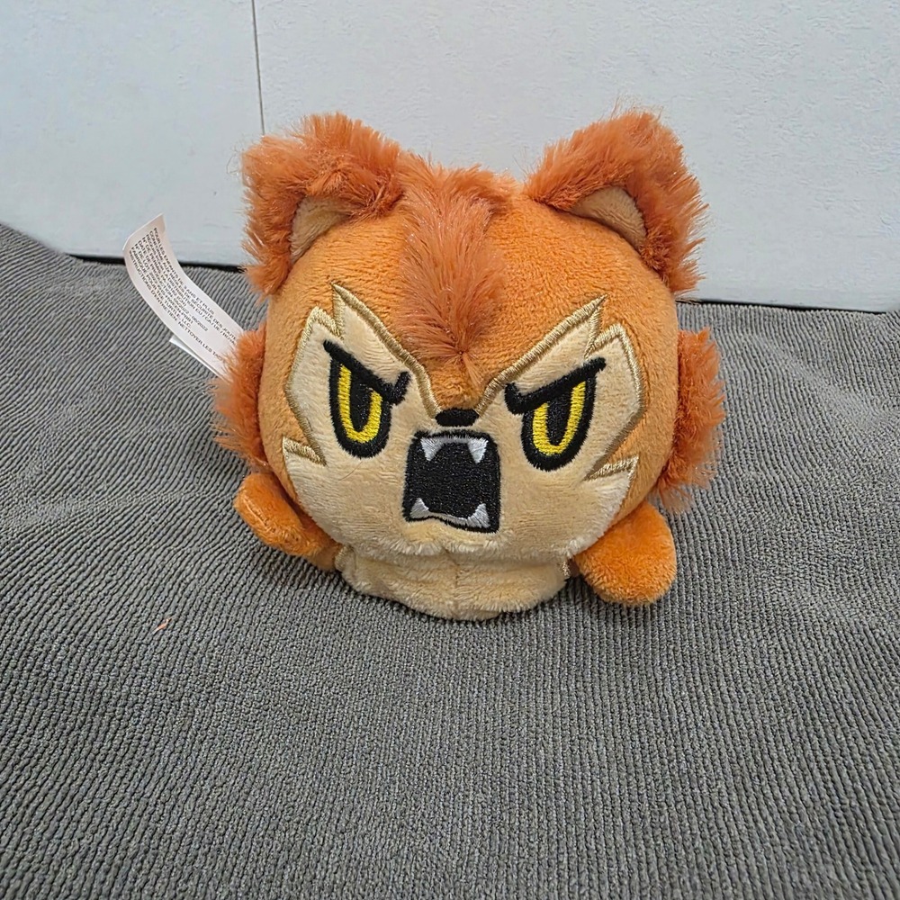 TeeTurtle Reversible Fox Plushie Orange Happy Angry Roaring Wild Fox Mood Toy